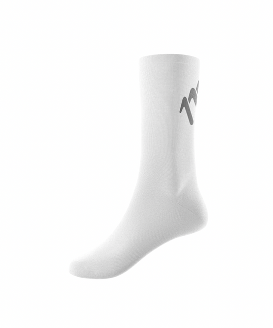 Long distance white cycling socks