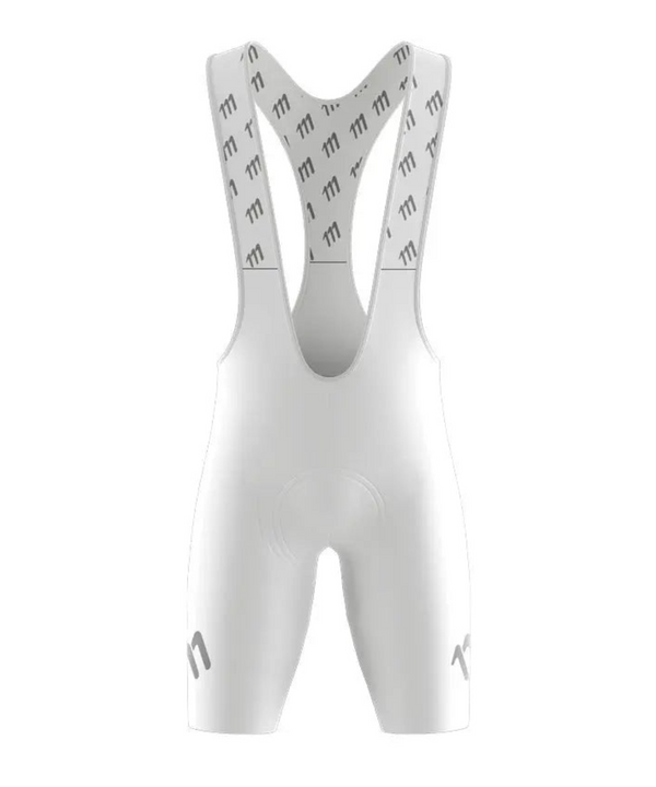 Men's white seamless bib short