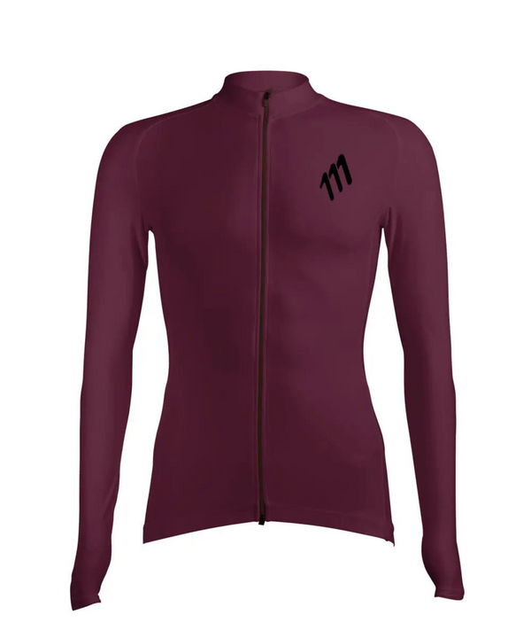 Jersey de ciclismo essentials manga larga sangría mujer