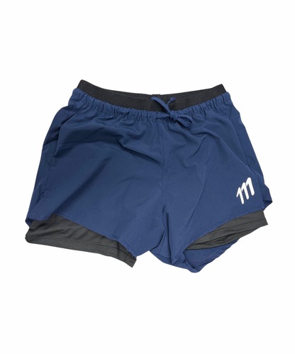 Pantaloneta de running azul oscuro hombre