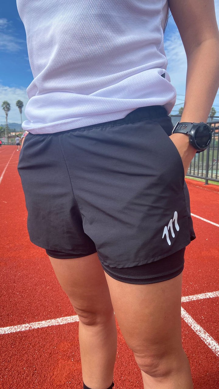 Pantaloneta de running negra mujer - 111 Cientonce