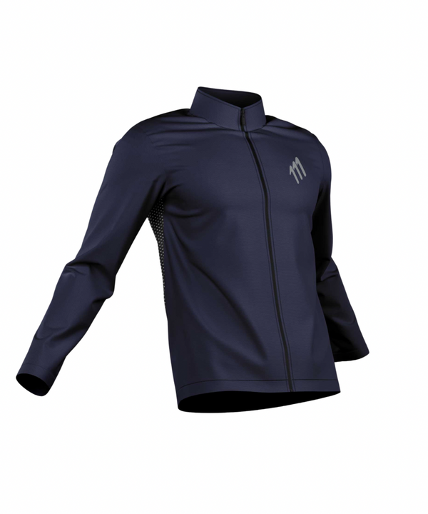 Chaqueta rompevientos de ciclismo azul hombre 2.0