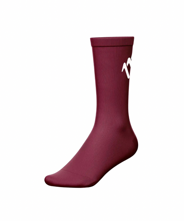 Red wine cycling socks