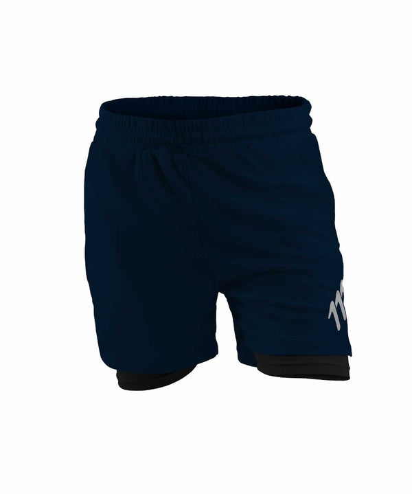 Pantaloneta de running azul oscuro hombre