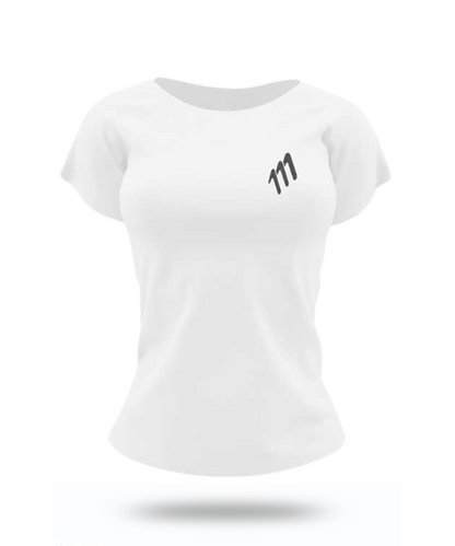 Running tee mujer blanca