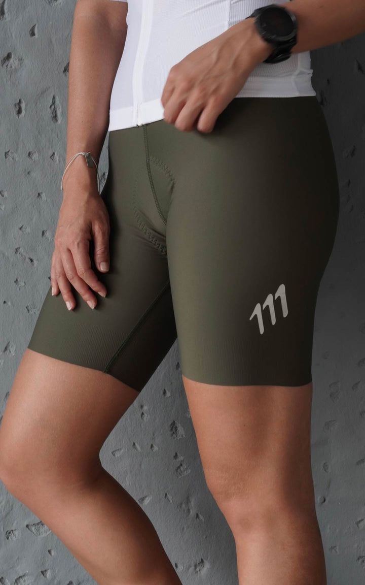 Bib short sin costuras verde mujer - 111 Cientonce